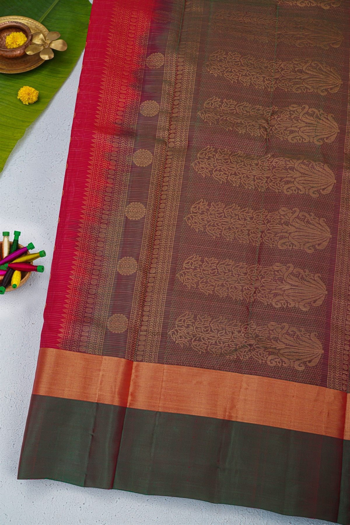 Coimbatore Soft Silk Red Saree