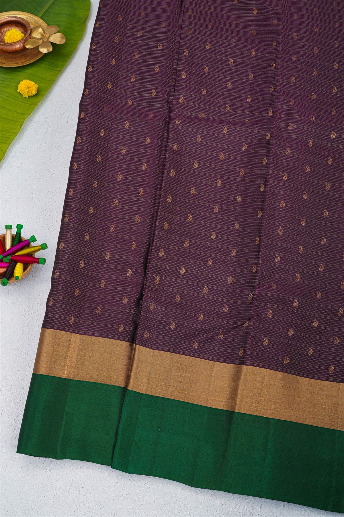 Coimbatore Soft Silk Wine Saree