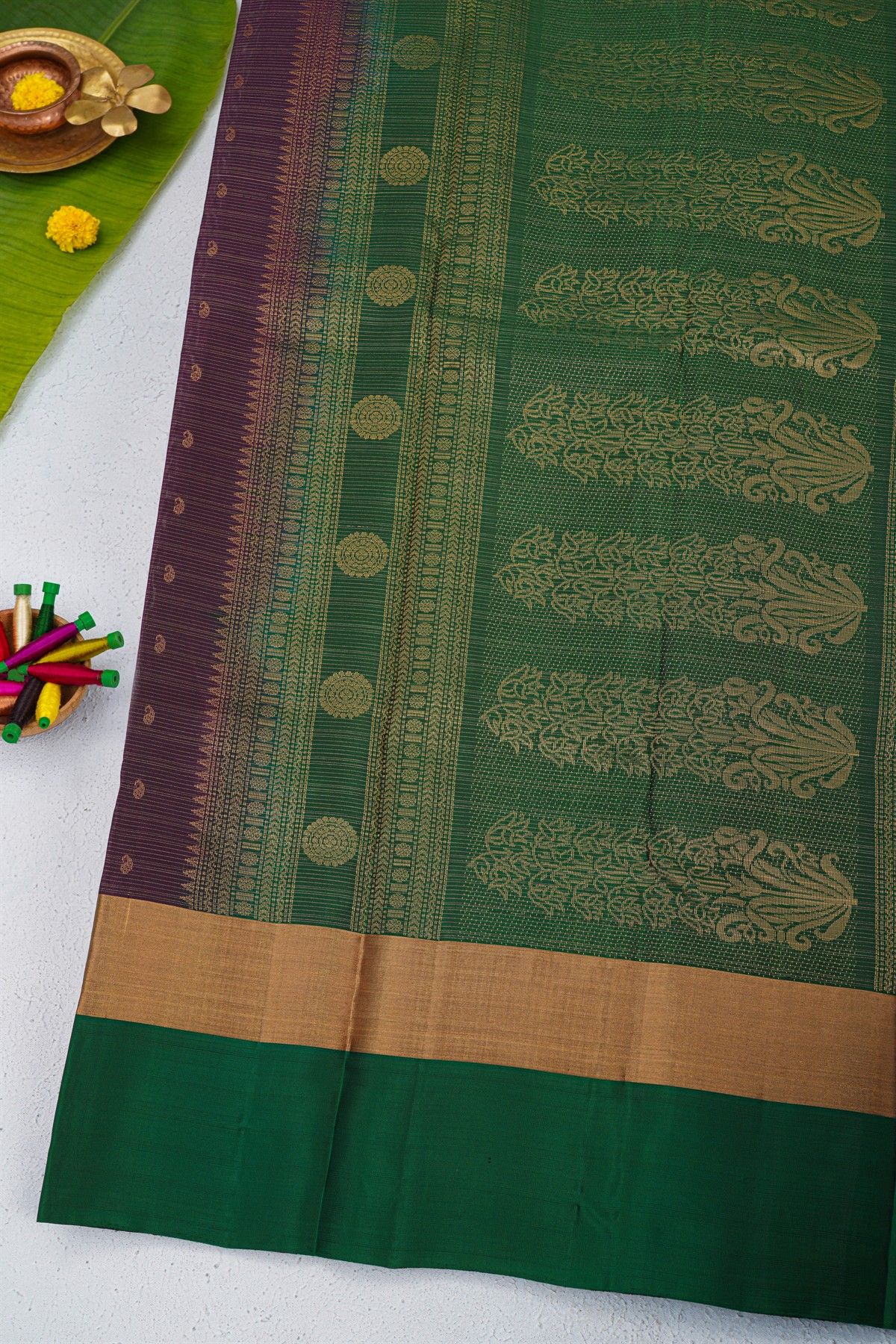 Coimbatore Soft Silk Wine Saree