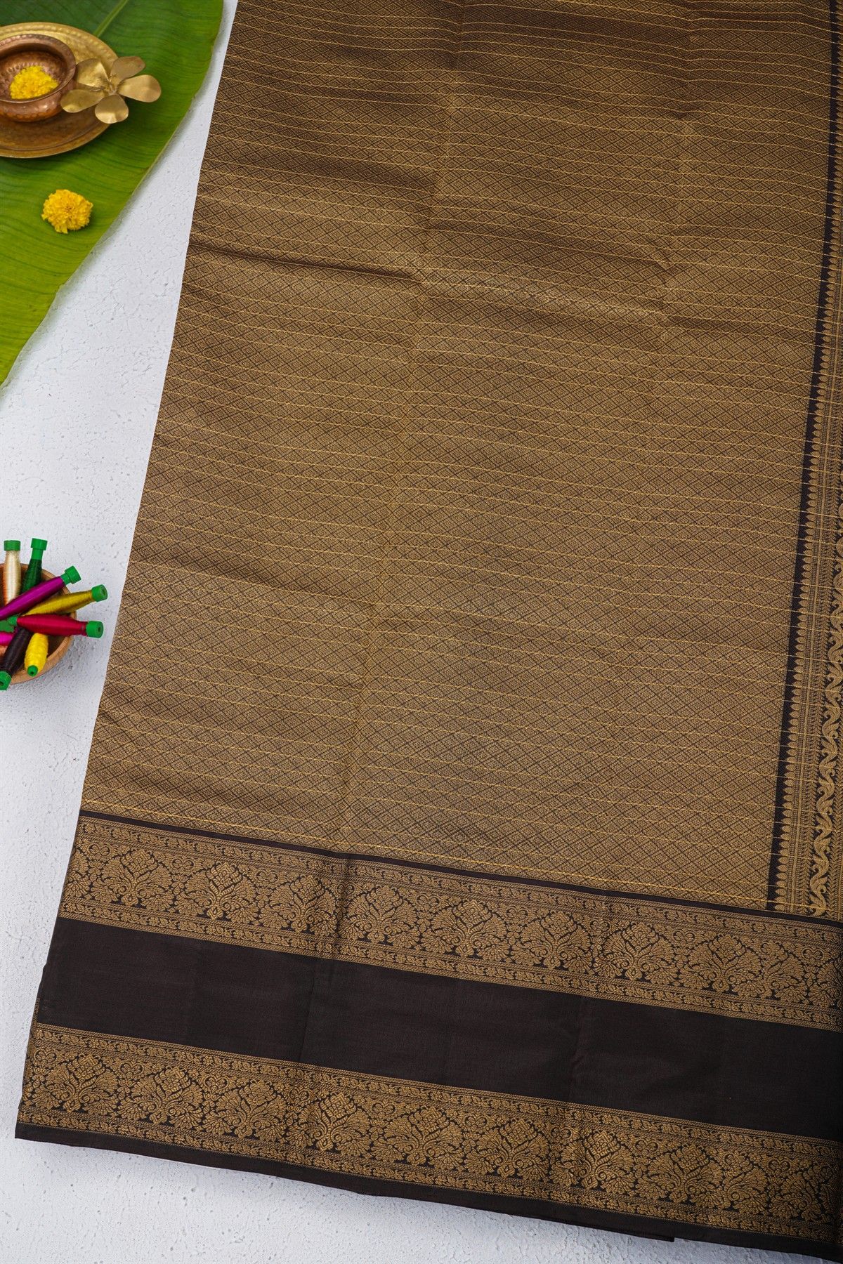 Coimbatore Soft Silk Rust Saree