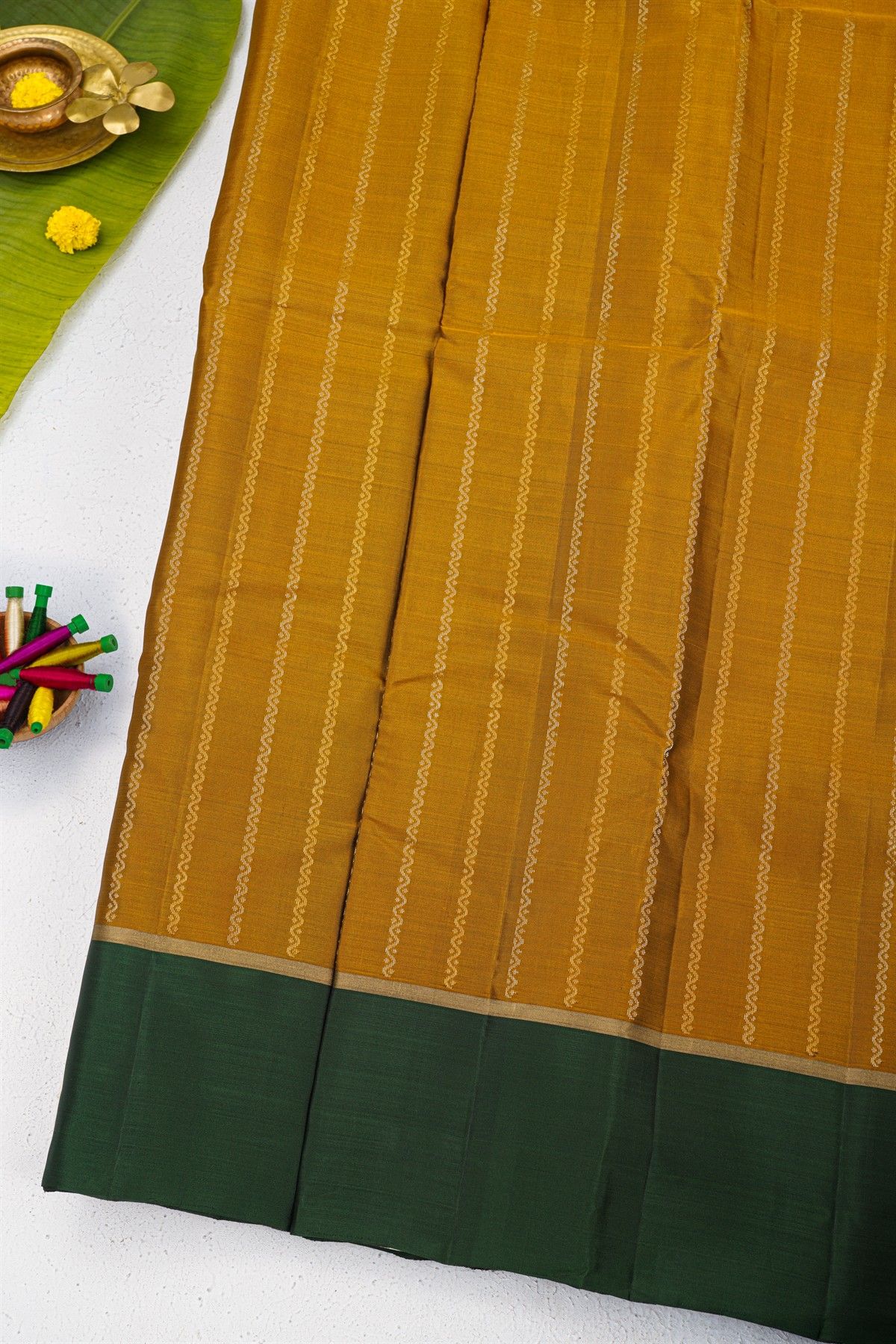 Coimbatore Soft Silk Mustard Saree