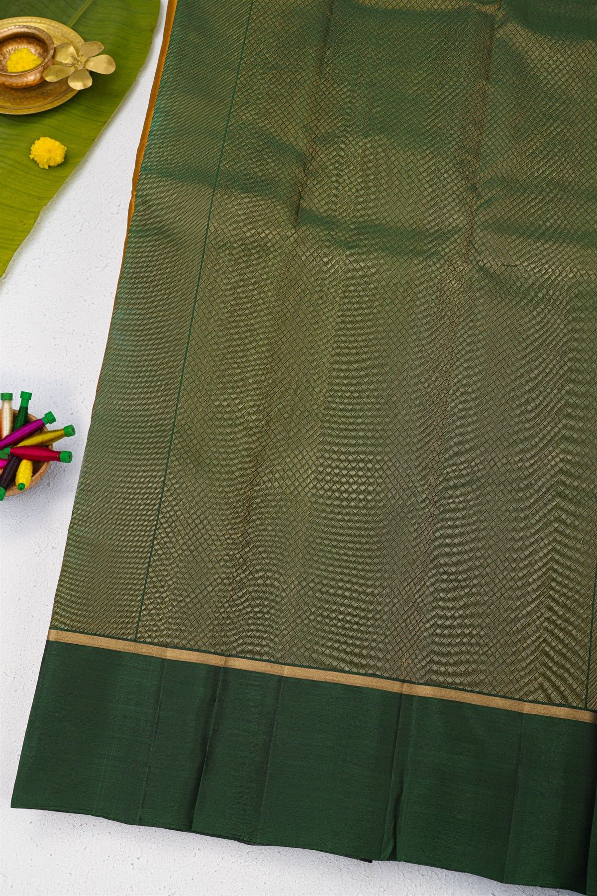 Coimbatore Soft Silk Mustard Saree