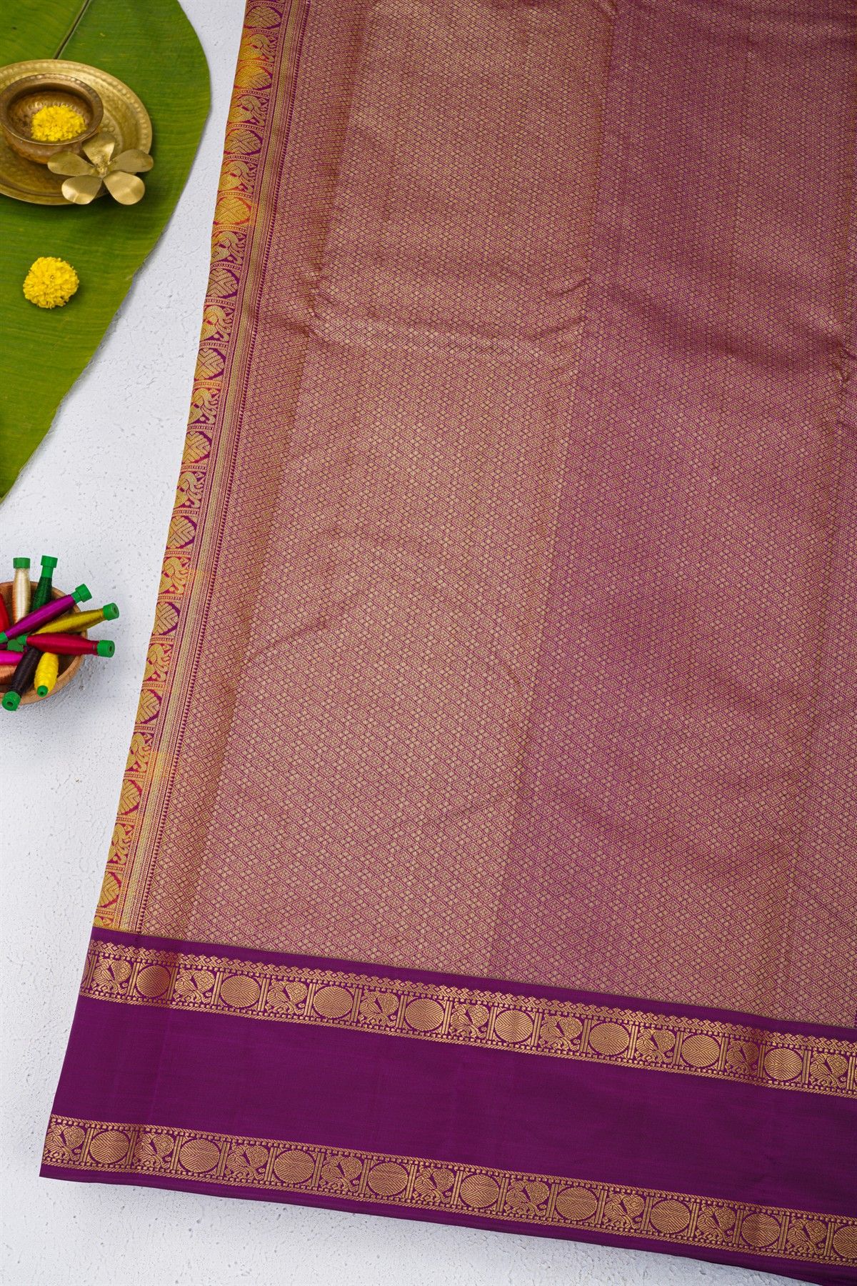 Coimbatore Soft Silk Mustard Saree