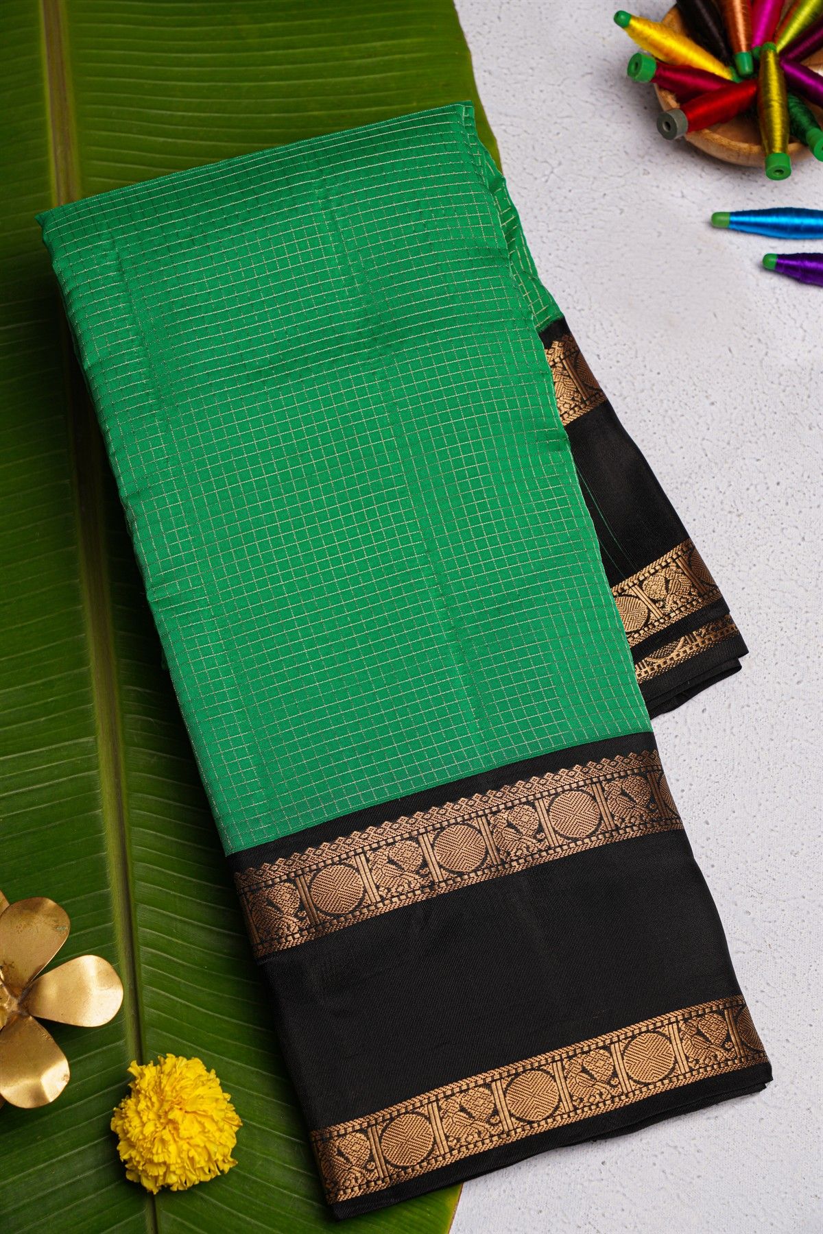 Coimbatore Soft Silk Sea Green Saree