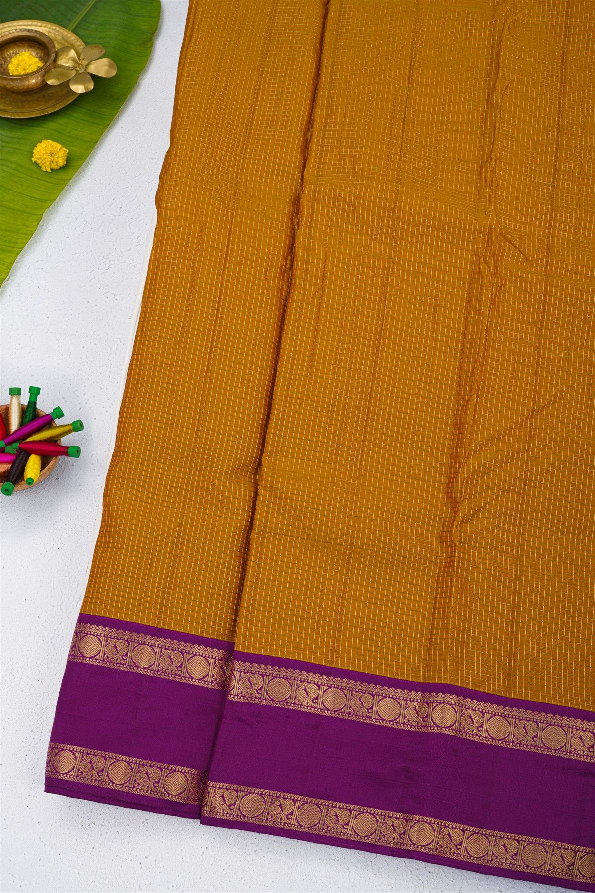 Coimbatore Soft Silk Rust Saree