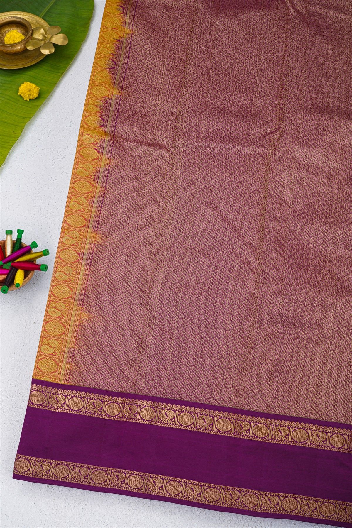 Coimbatore Soft Silk Rust Saree