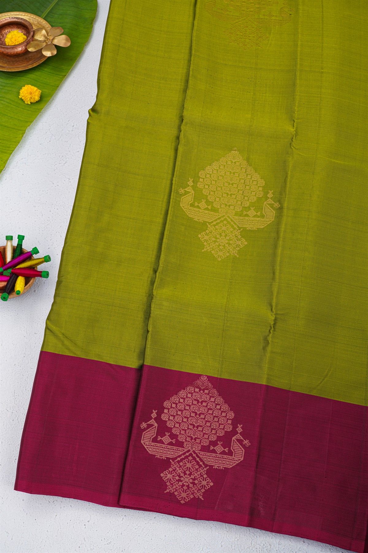 Coimbatore Soft Silk Green Saree