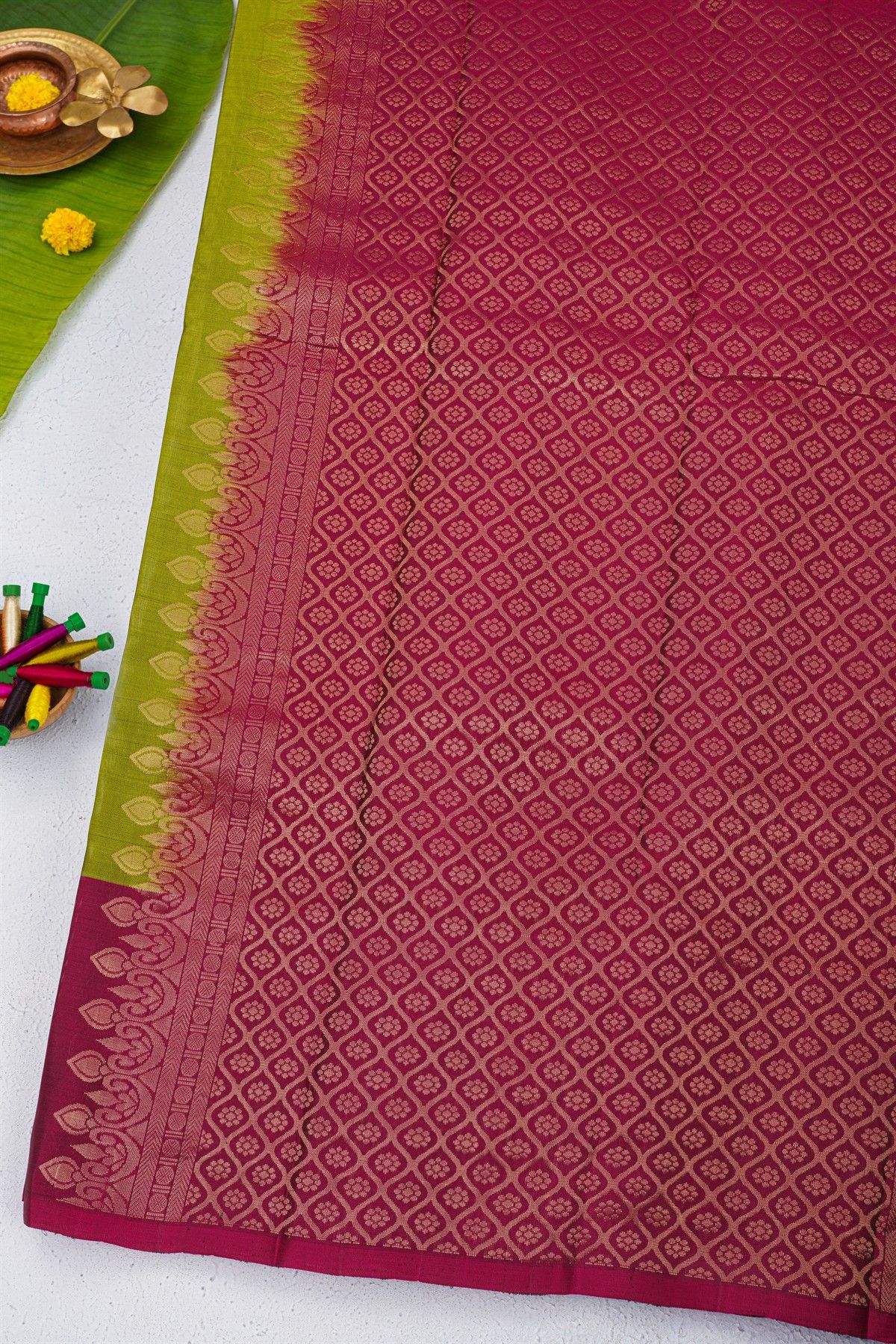 Coimbatore Soft Silk Green Saree
