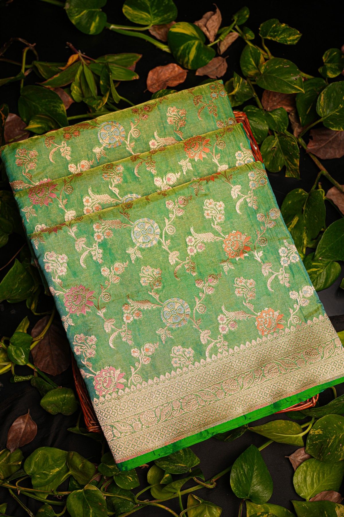 Banarasi Silk Sea Green Saree