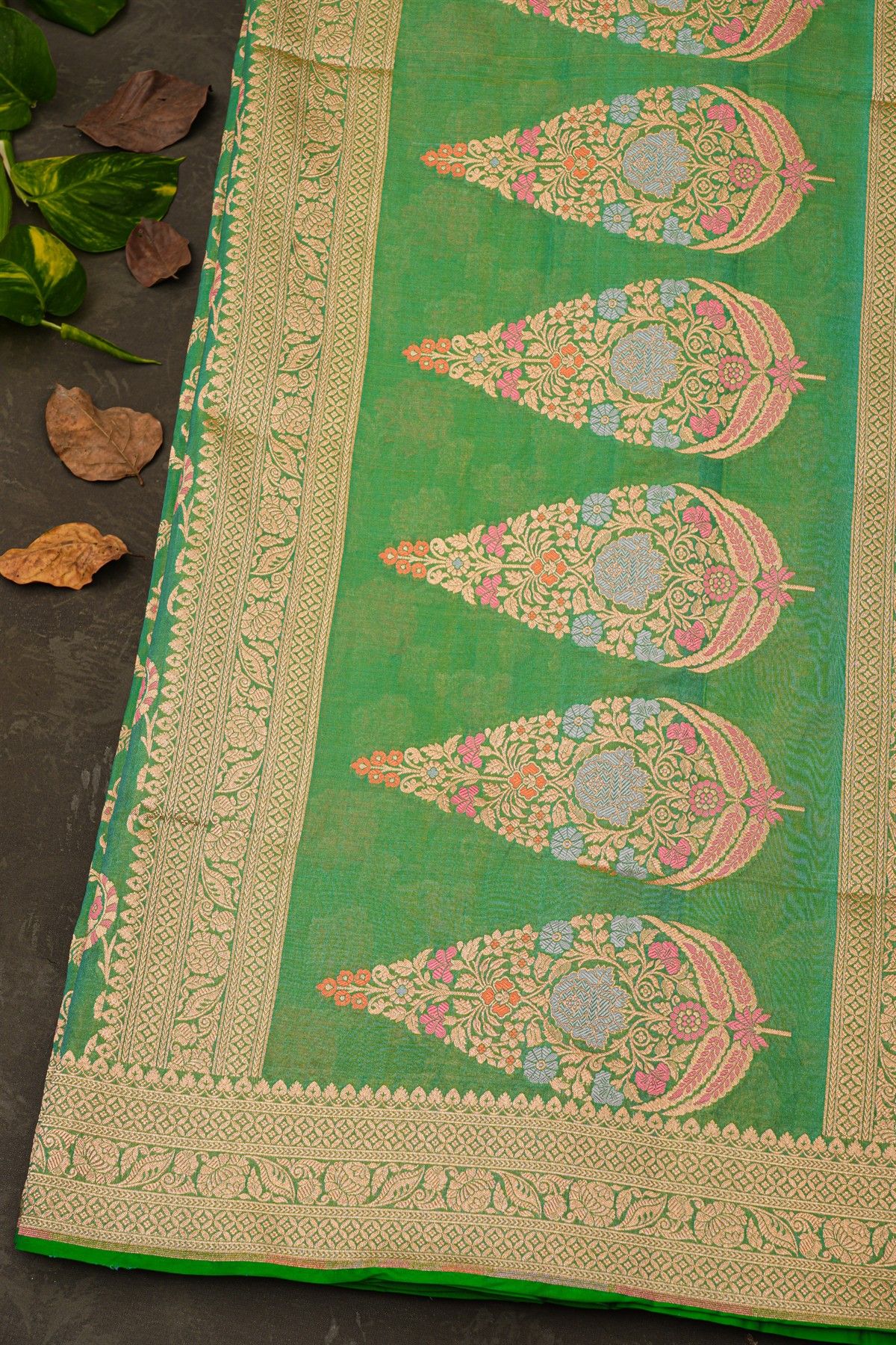 Banarasi Silk Sea Green Saree