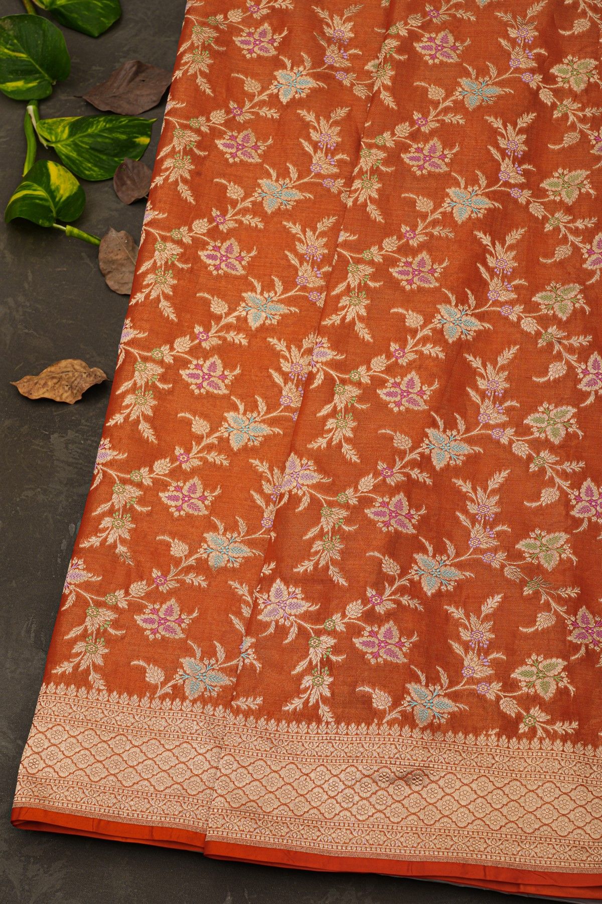 Banarasi Silk Rust Saree