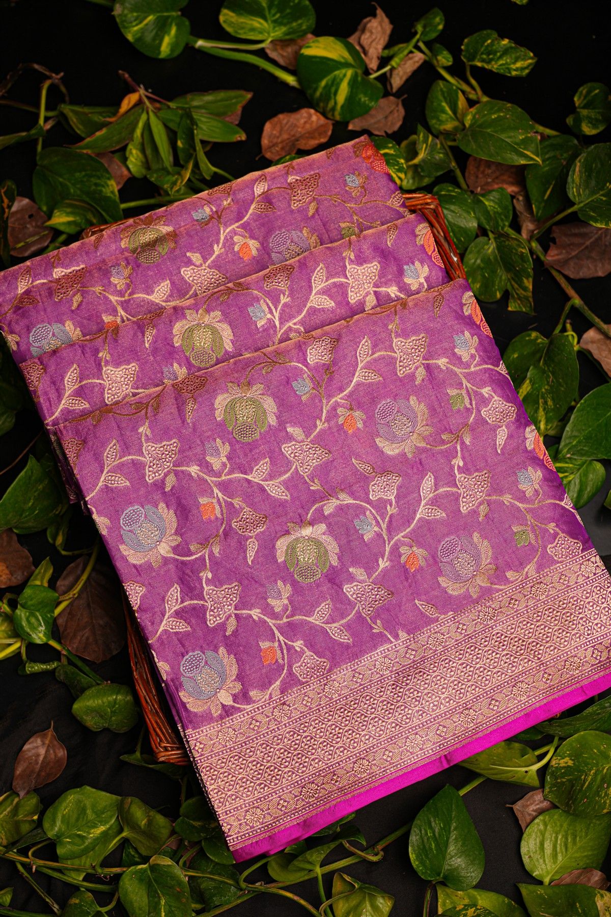Banarasi Silk Purple Saree