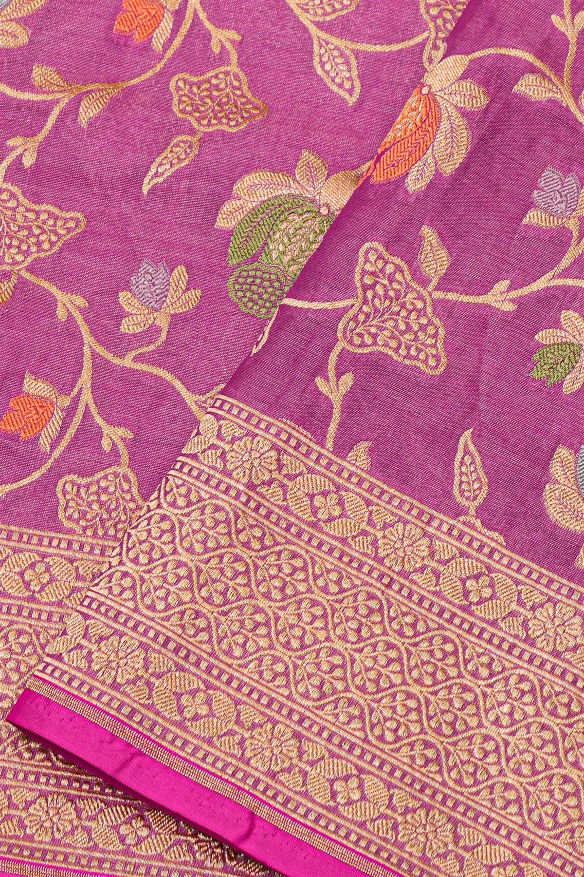 Banarasi Silk Purple Saree