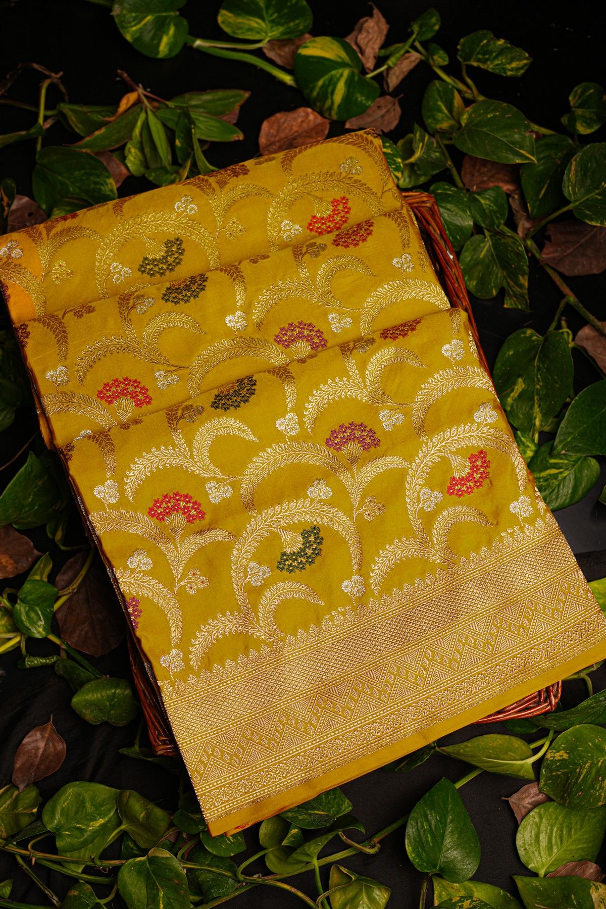 Banarasi Silk Mustard Saree