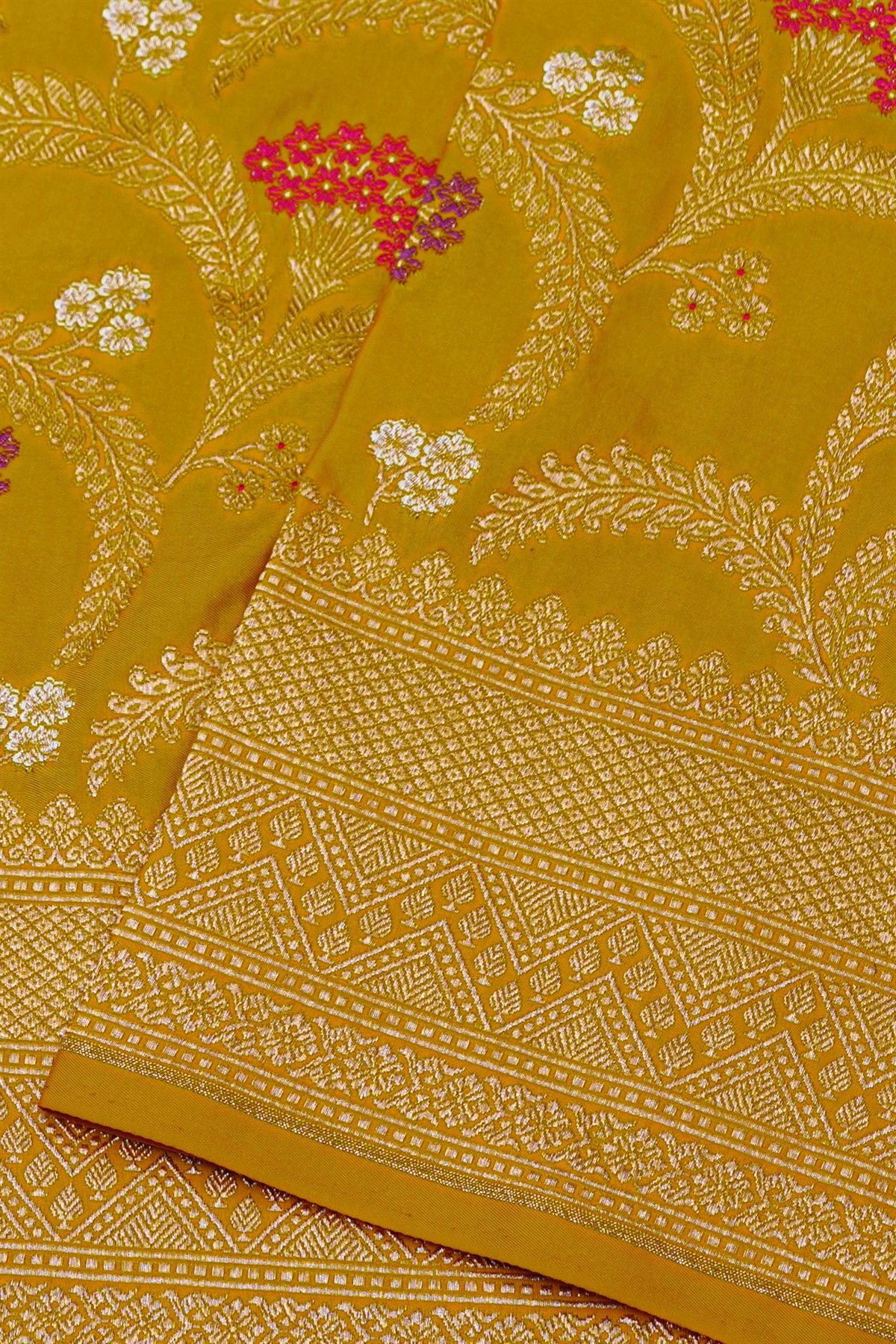 Banarasi Silk Mustard Saree