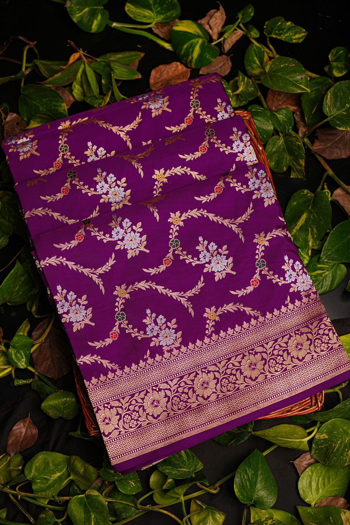 Banarasi Silk Purple Saree