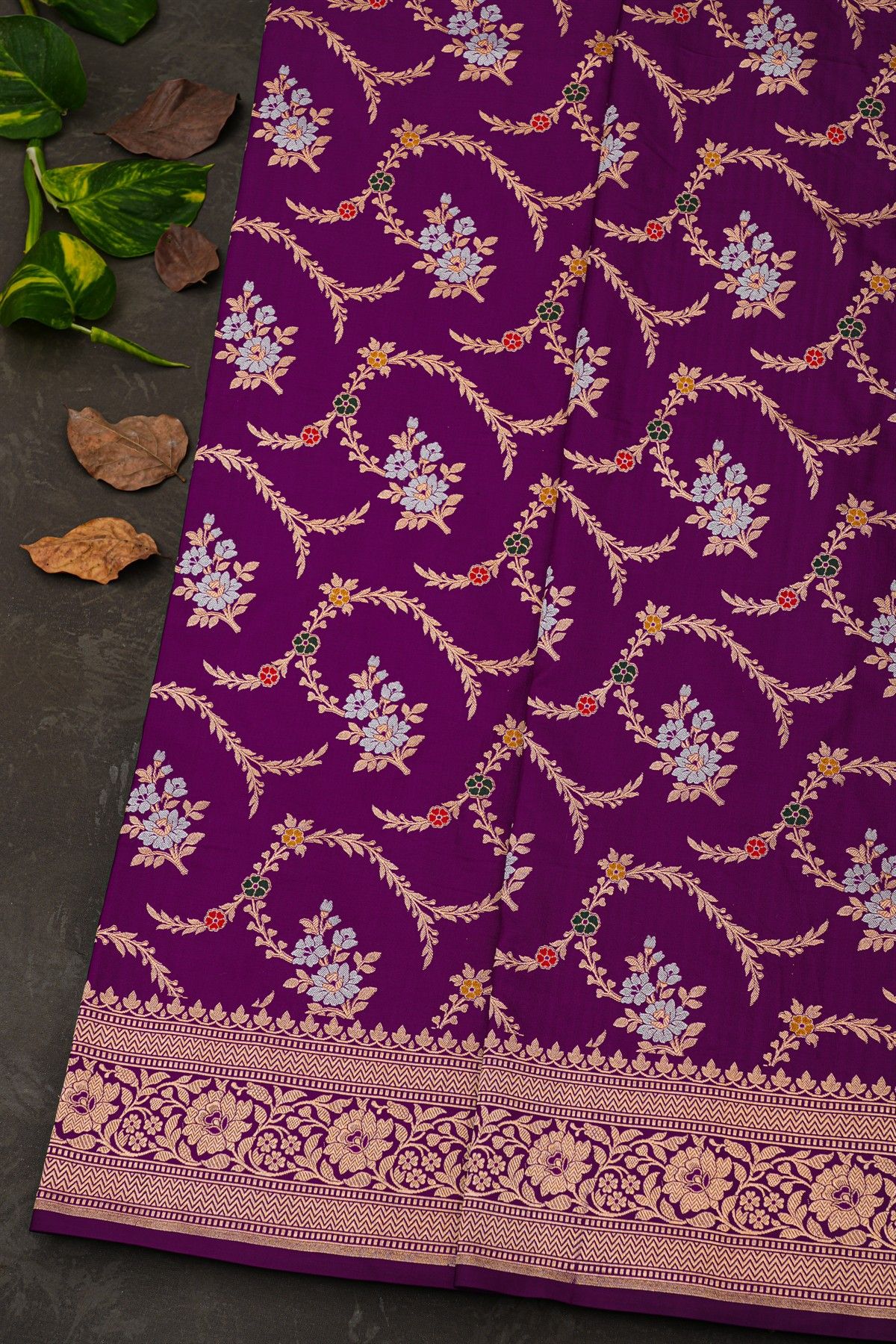Banarasi Silk Purple Saree