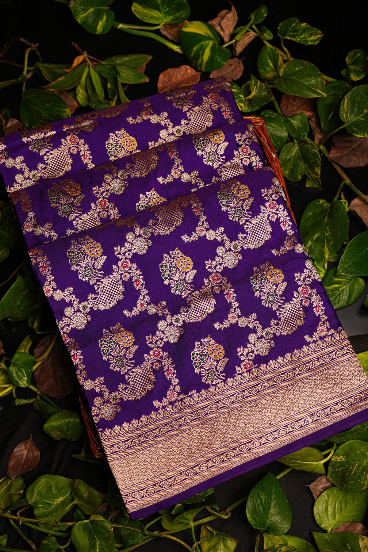 Banarasi Silk Navy Blue Saree