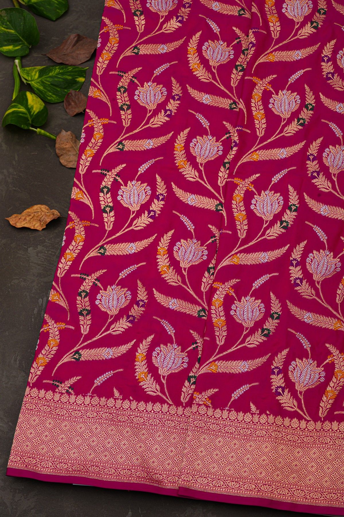Banarasi Silk Magenta Saree