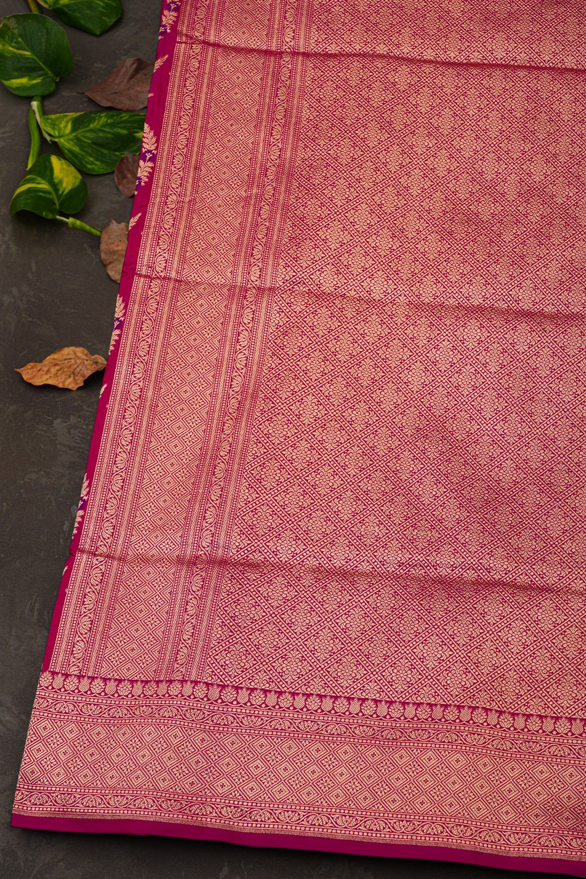 Banarasi Silk Magenta Saree