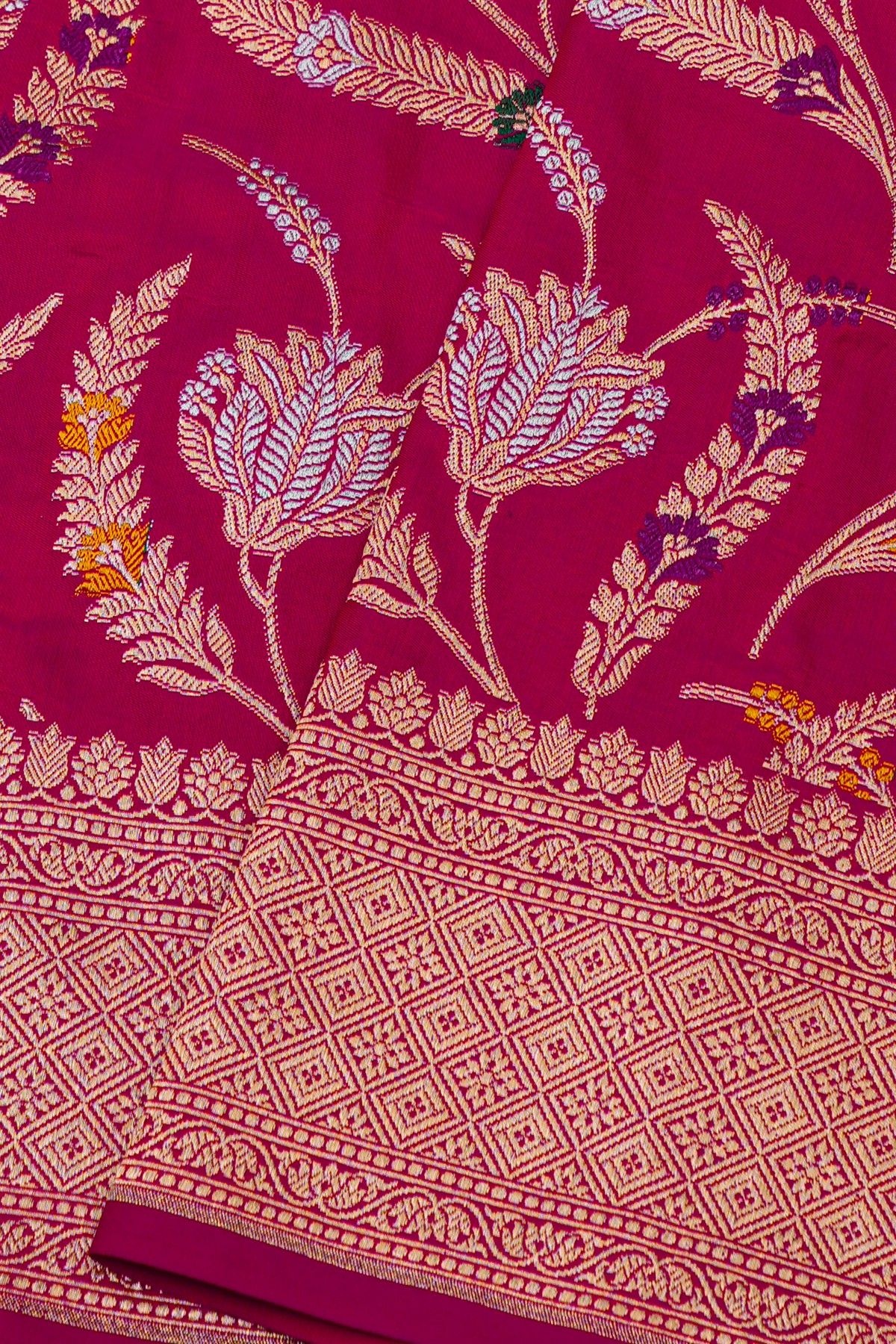 Banarasi Silk Magenta Saree