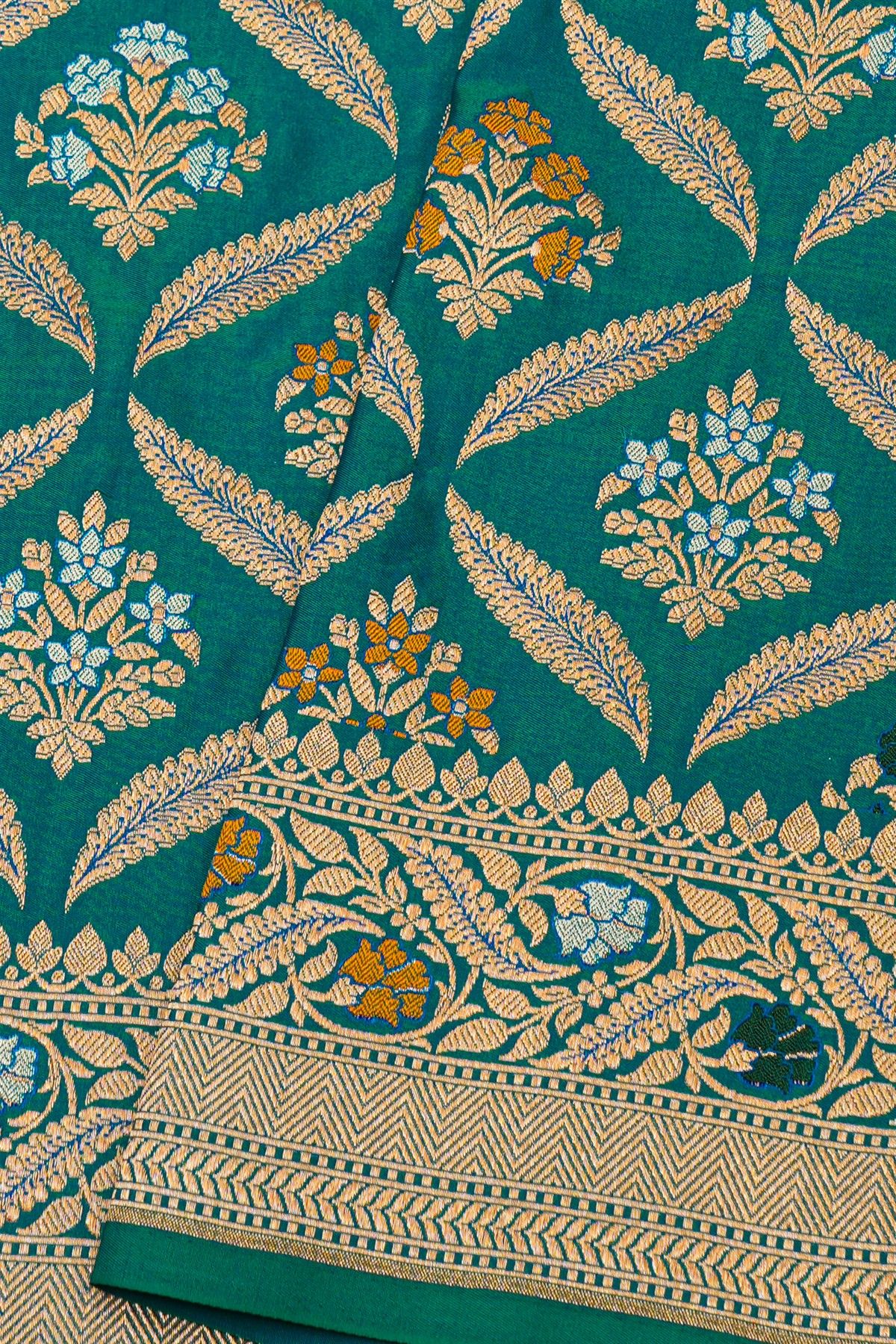 Banarasi Silk Teal Blue Saree