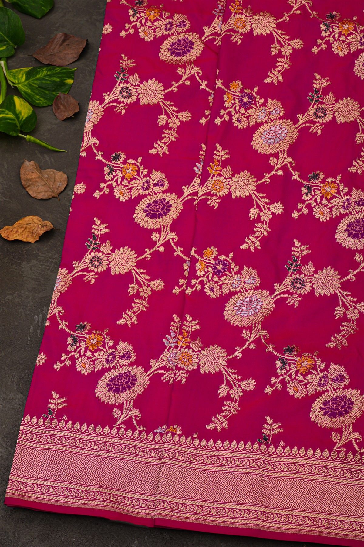 Banarasi Silk Magenta Saree