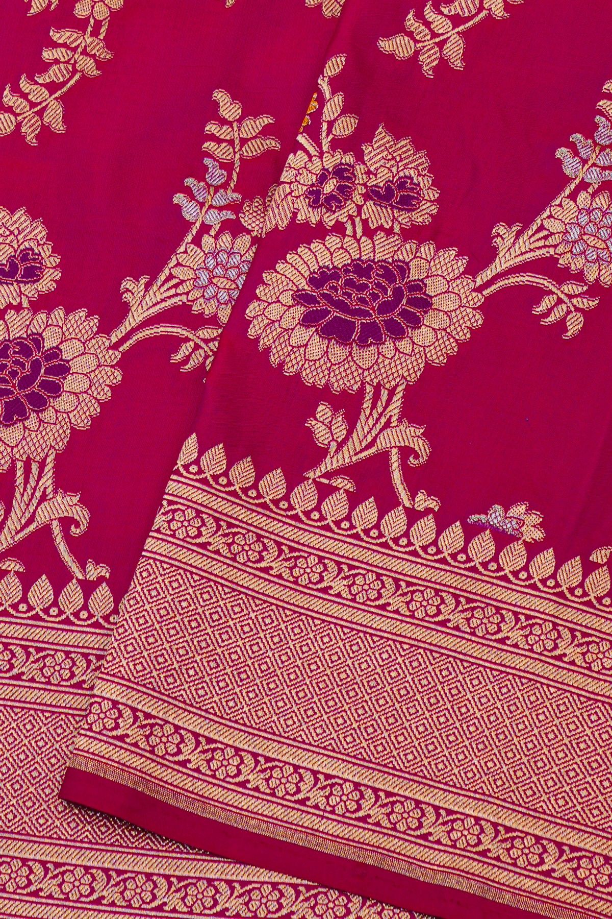 Banarasi Silk Magenta Saree