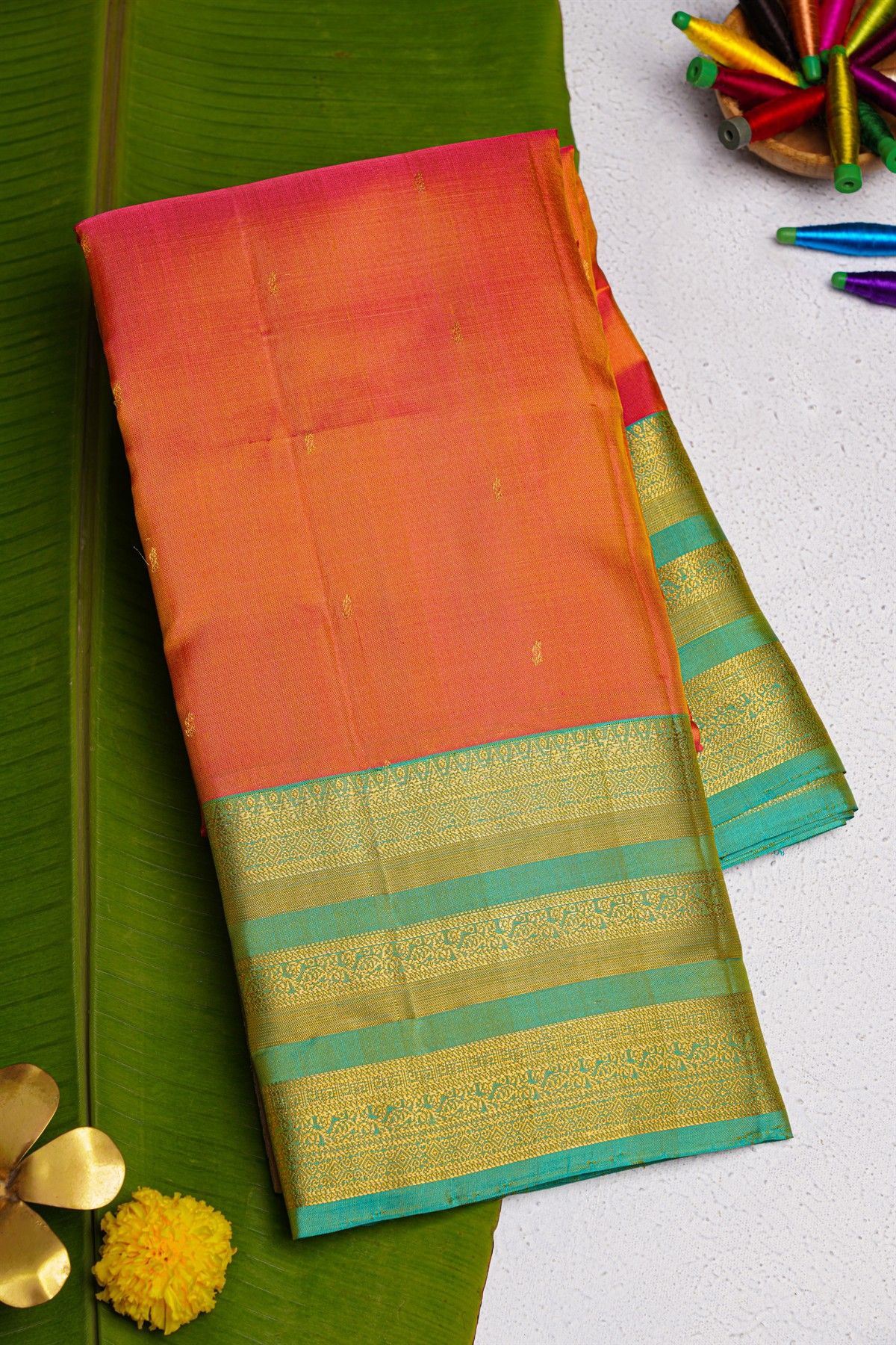 Coimbatore Soft Silk Peach Saree