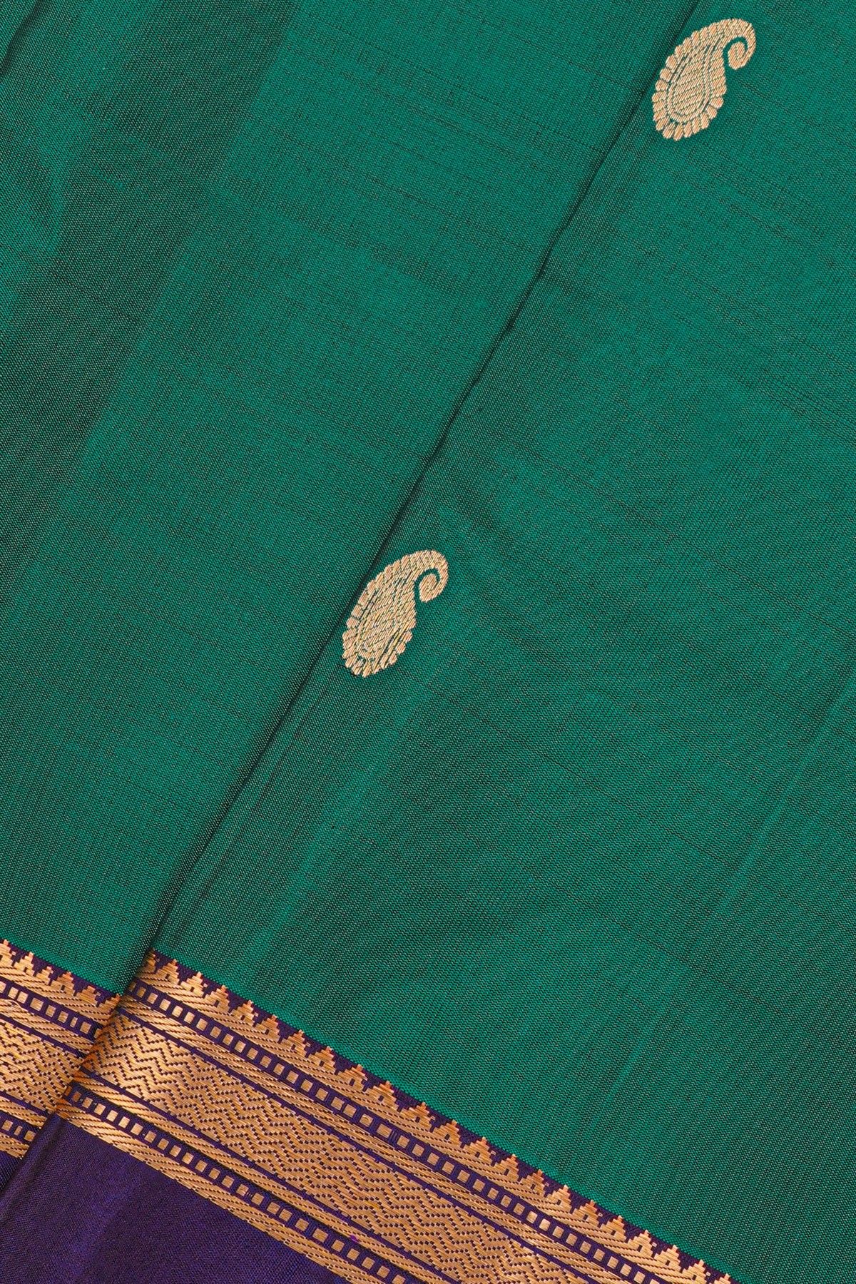 Coimbatore Soft Silk Peacock Green Saree