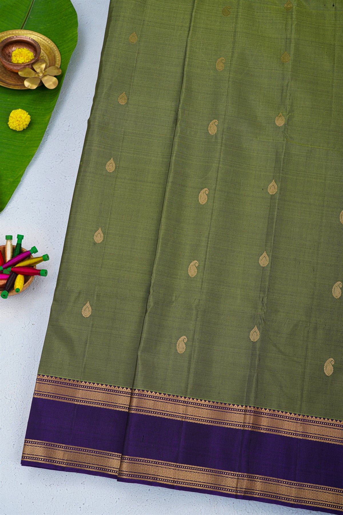 Coimbatore Soft Silk Mehendi Green Saree