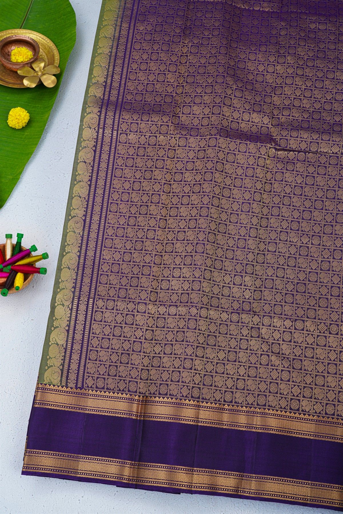 Coimbatore Soft Silk Mehendi Green Saree