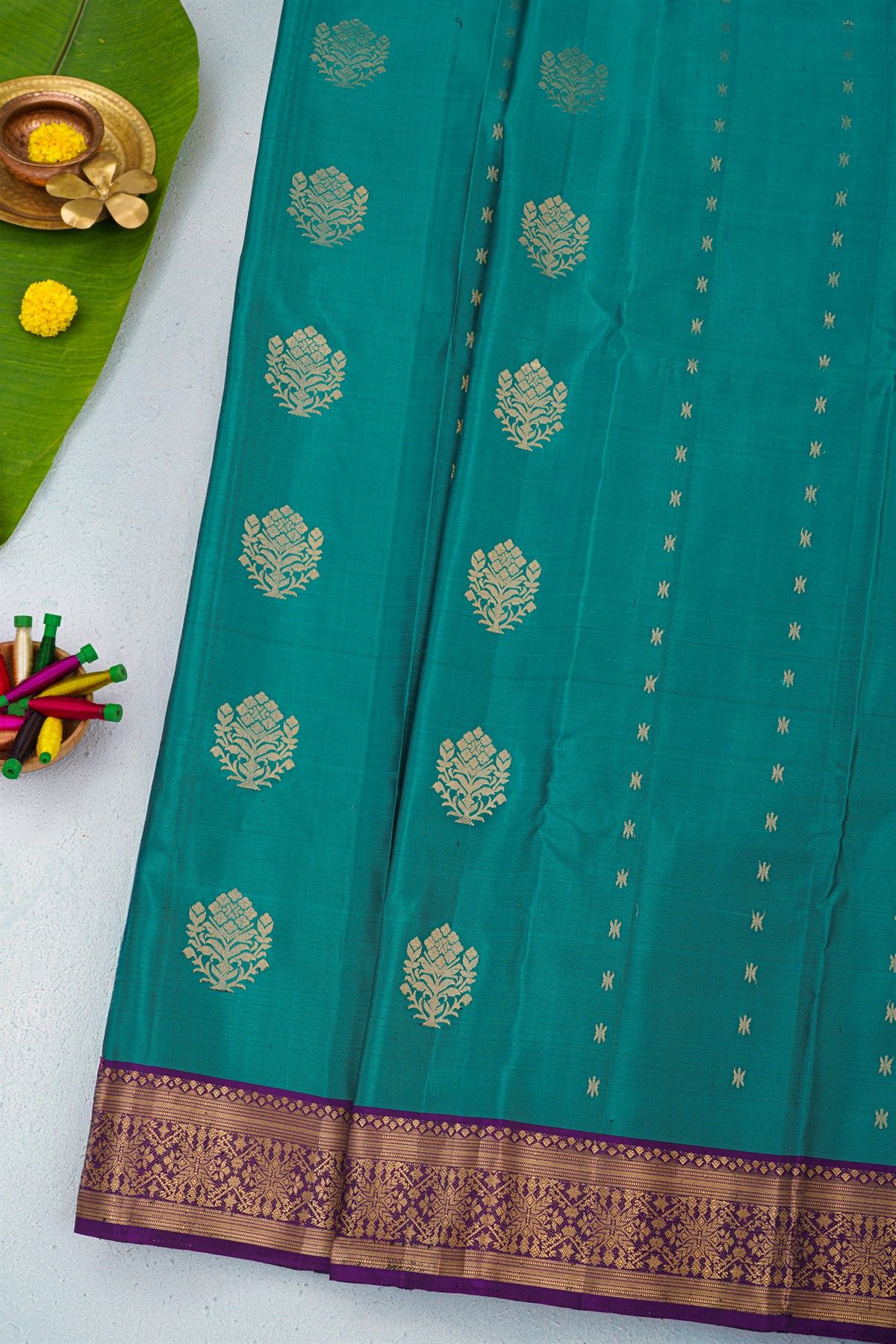 Coimbatore Soft Silk Sea Blue Saree