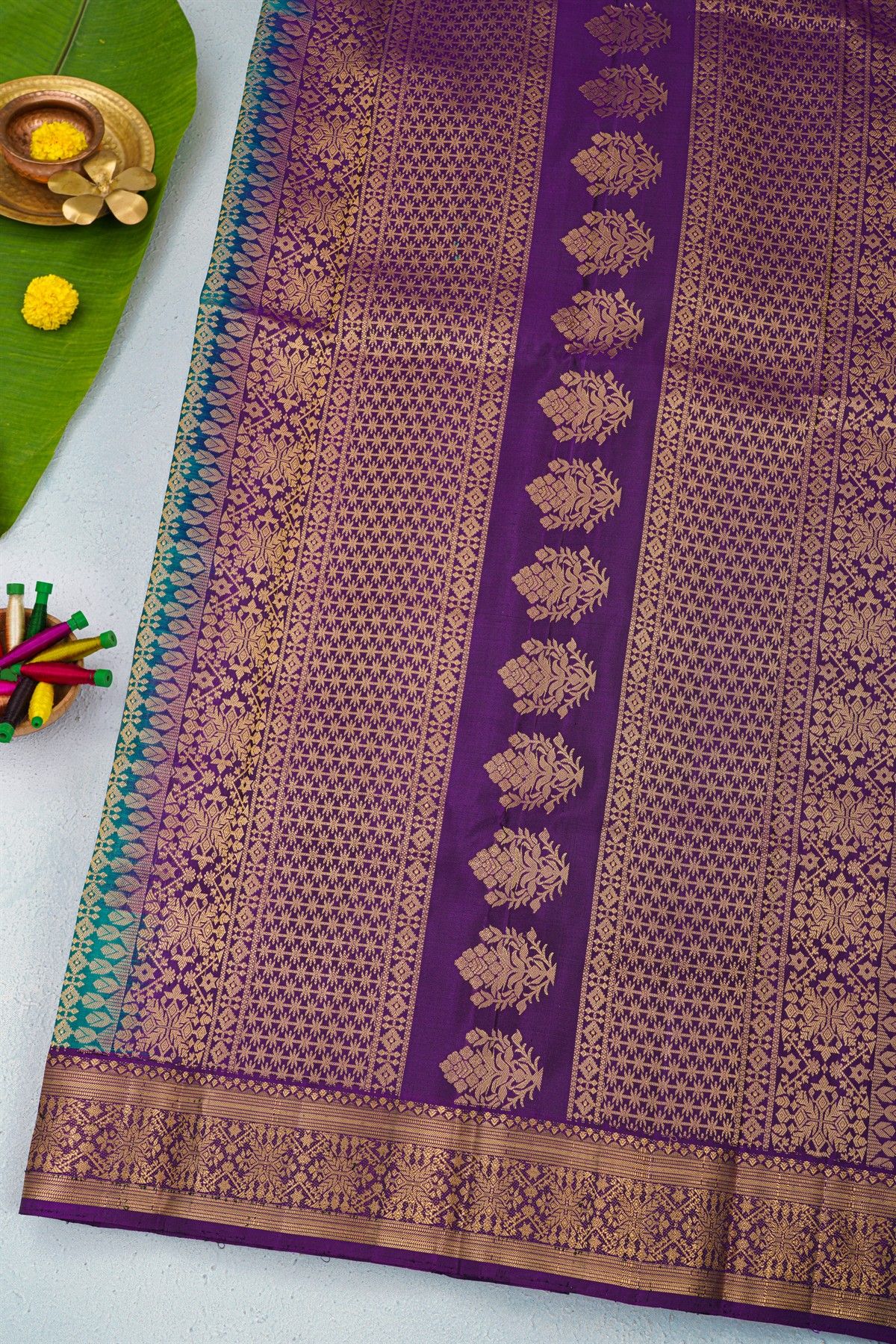 Coimbatore Soft Silk Sea Blue Saree