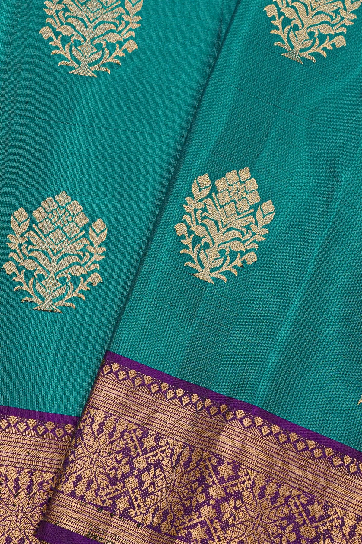 Coimbatore Soft Silk Sea Blue Saree