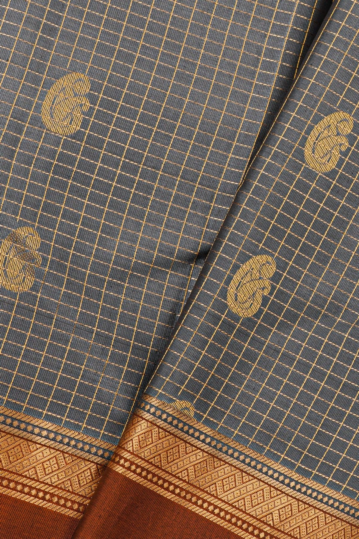 Coimbatore Soft Silk Grey Saree