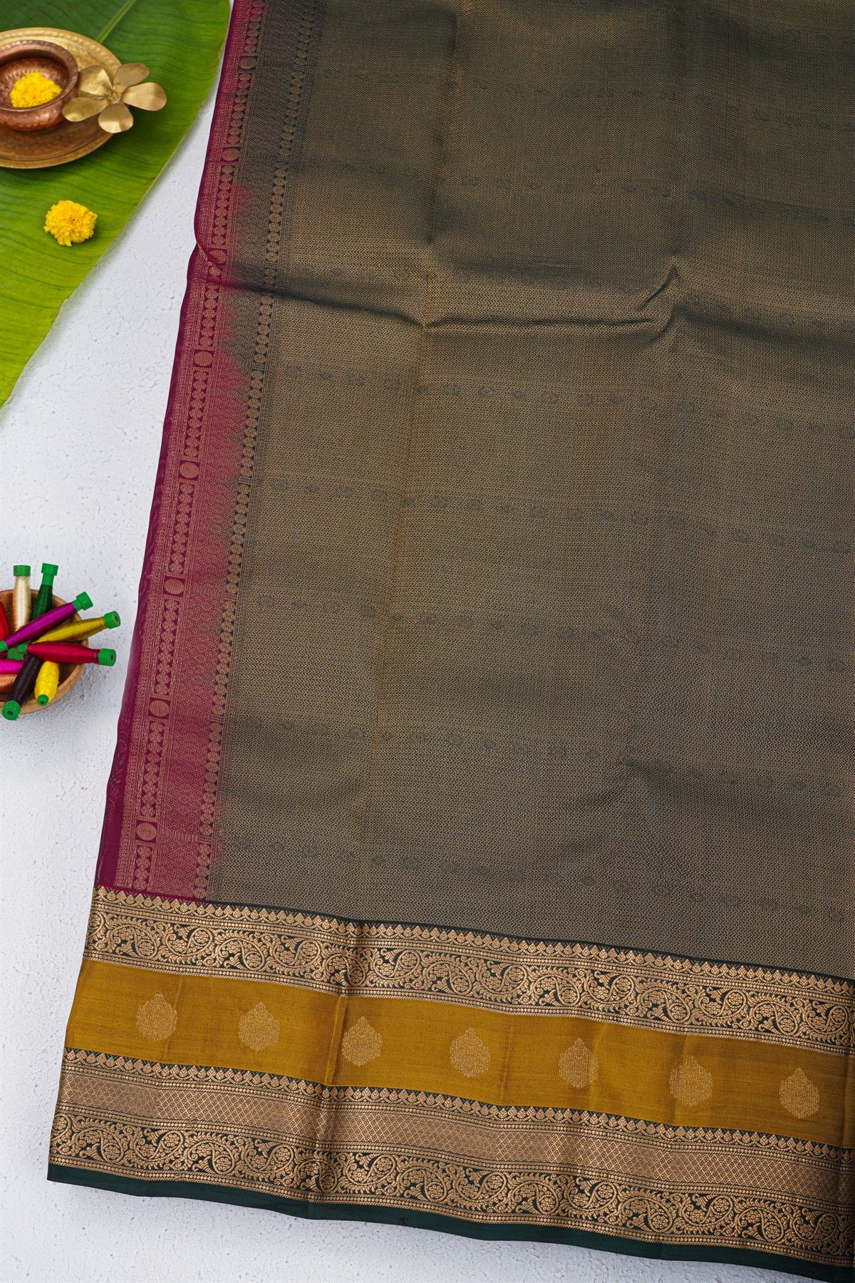 Coimbatore Soft Silk Wine Saree