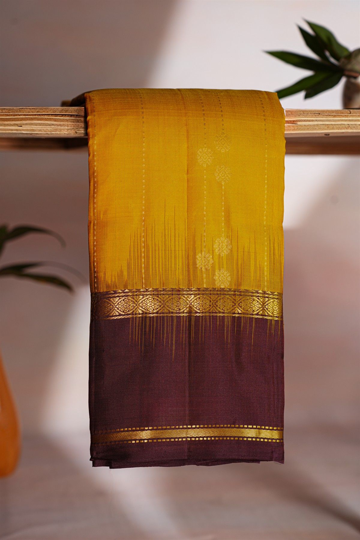 Coimbatore Soft Silk Mustard Saree