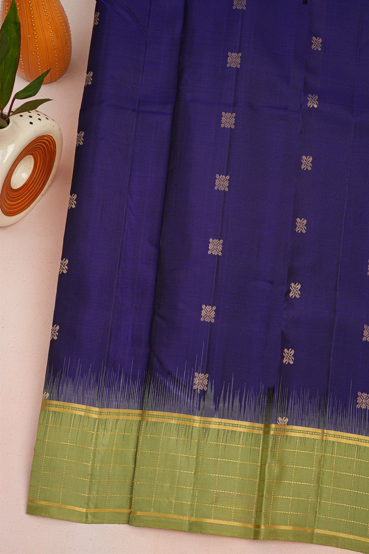 Coimbatore Soft Silk Navy Blue Saree