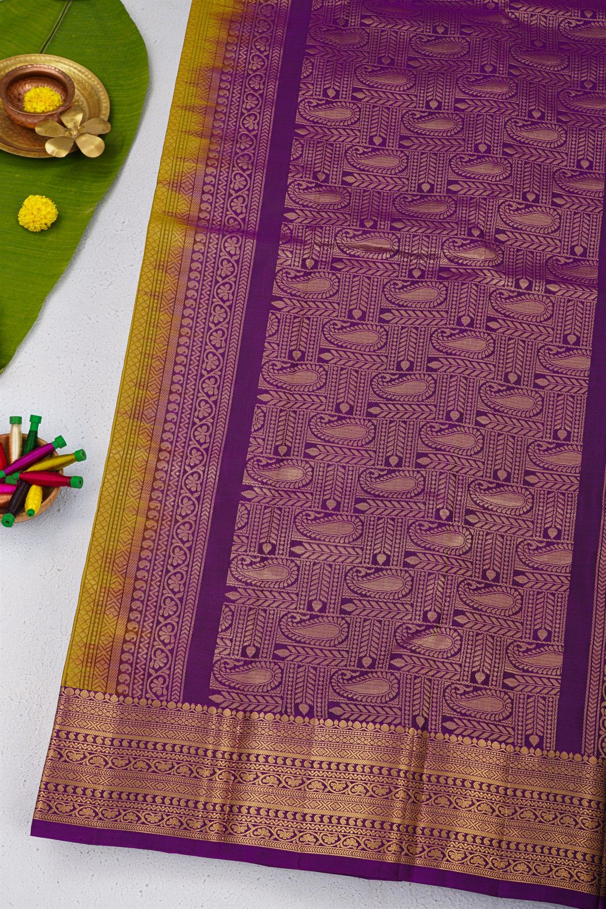 Coimbatore Soft Silk Mehendi Green Saree
