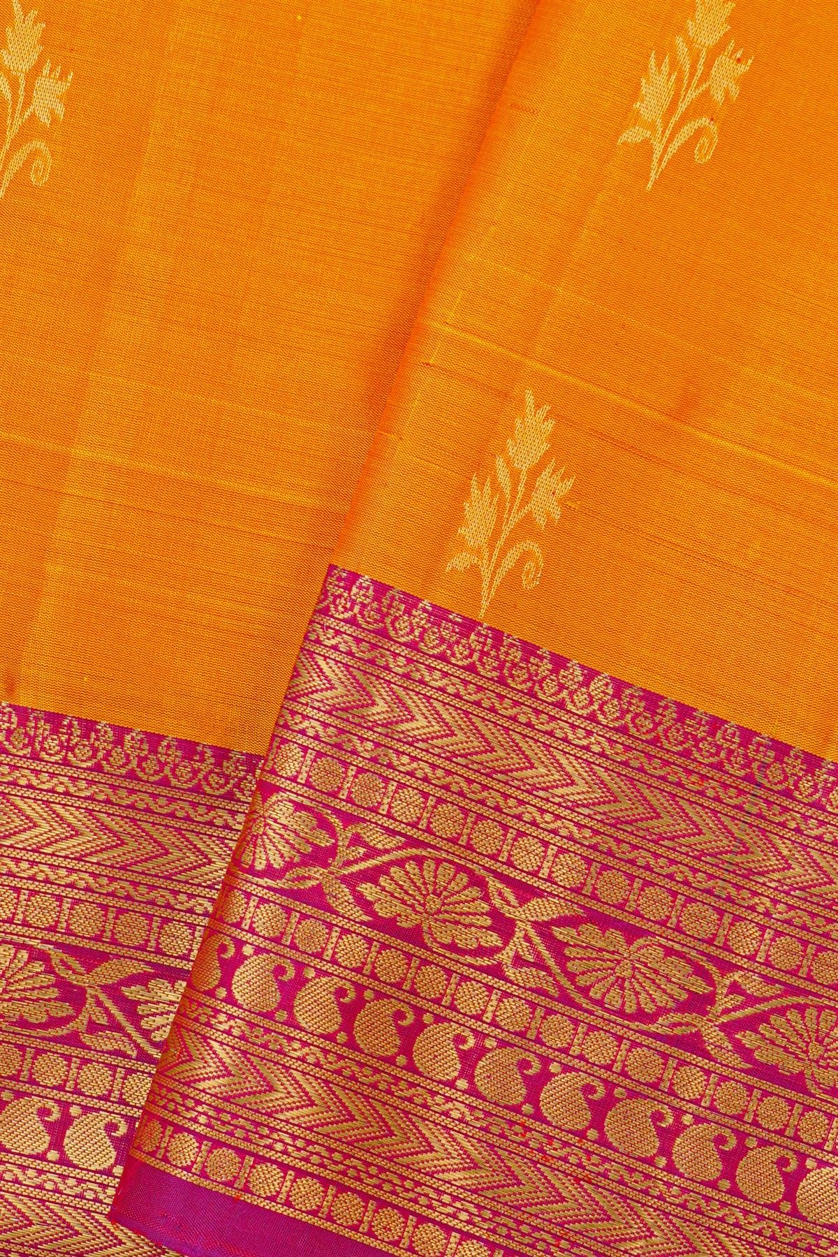 Coimbatore Soft Silk Orange Saree