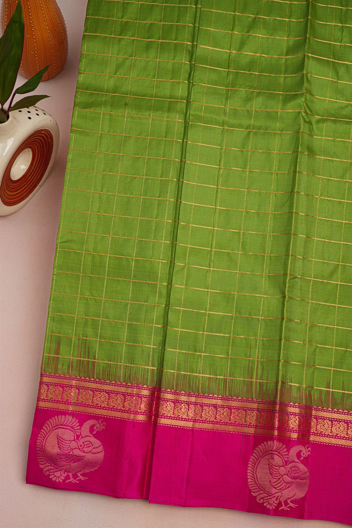 Coimbatore Soft Silk Green Saree