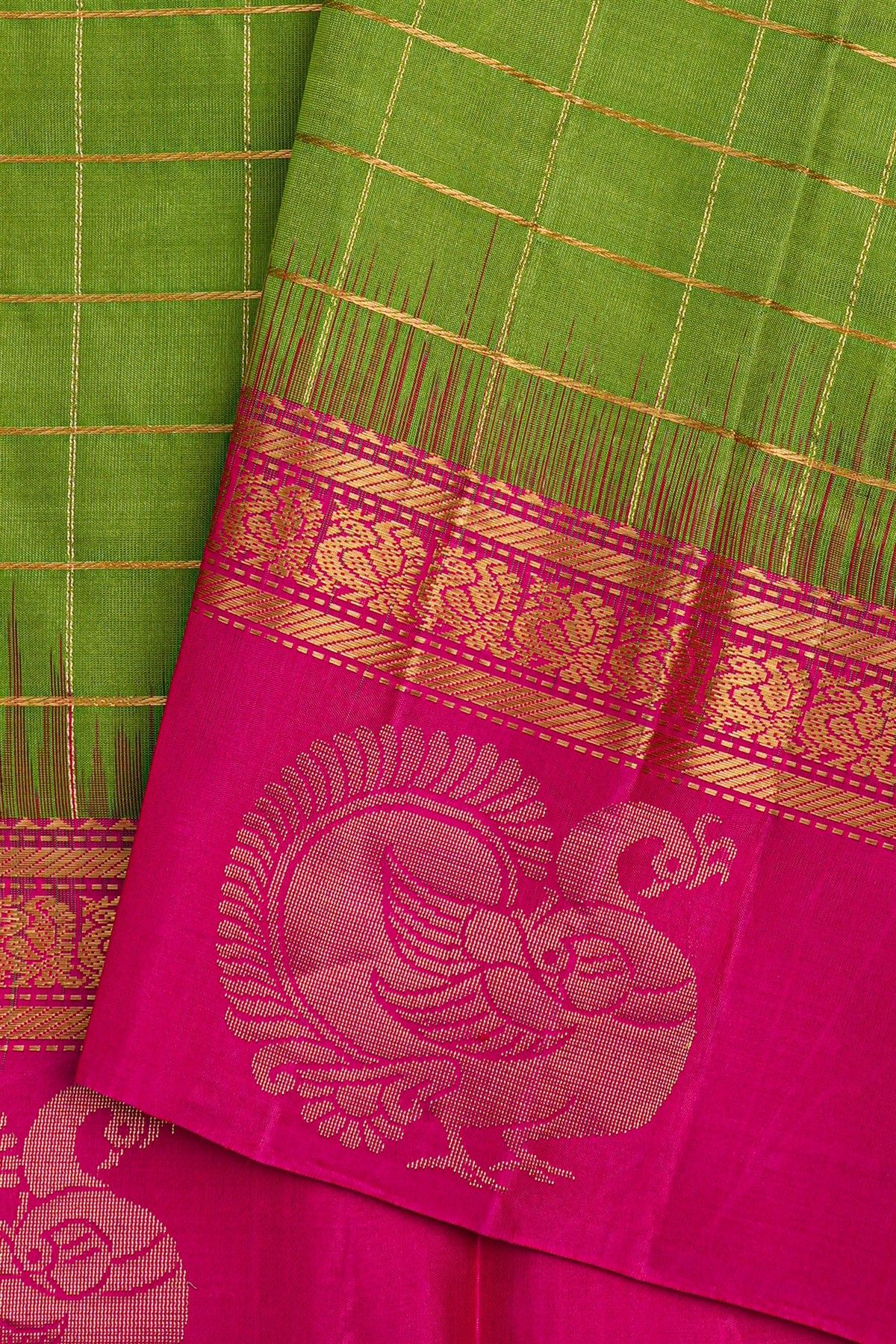 Coimbatore Soft Silk Green Saree