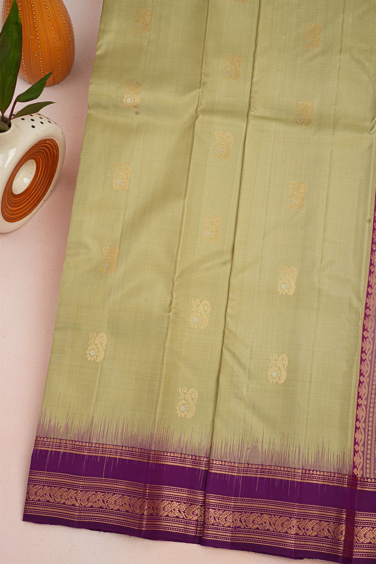 Coimbatore Soft Silk Pista Green Saree