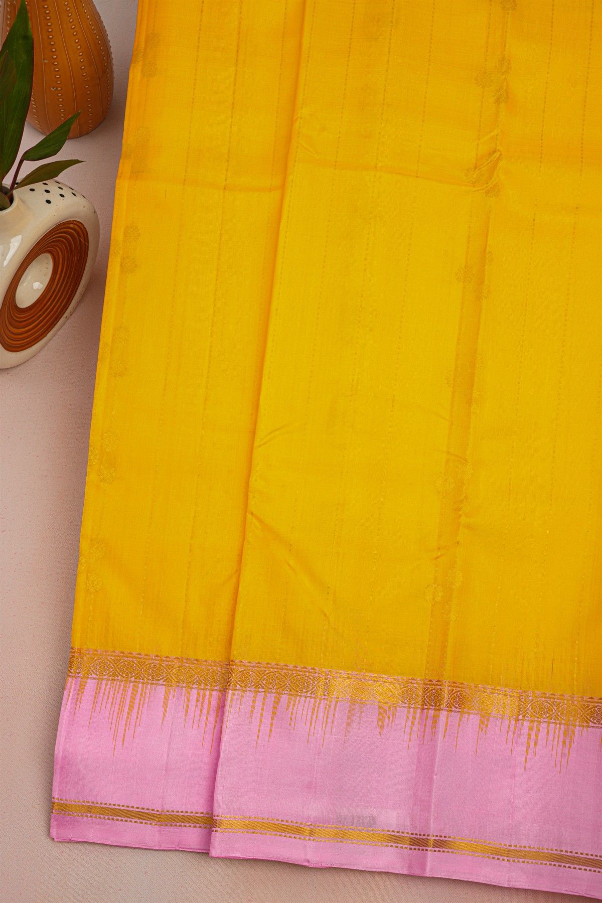 Coimbatore Soft Silk Yellow Saree