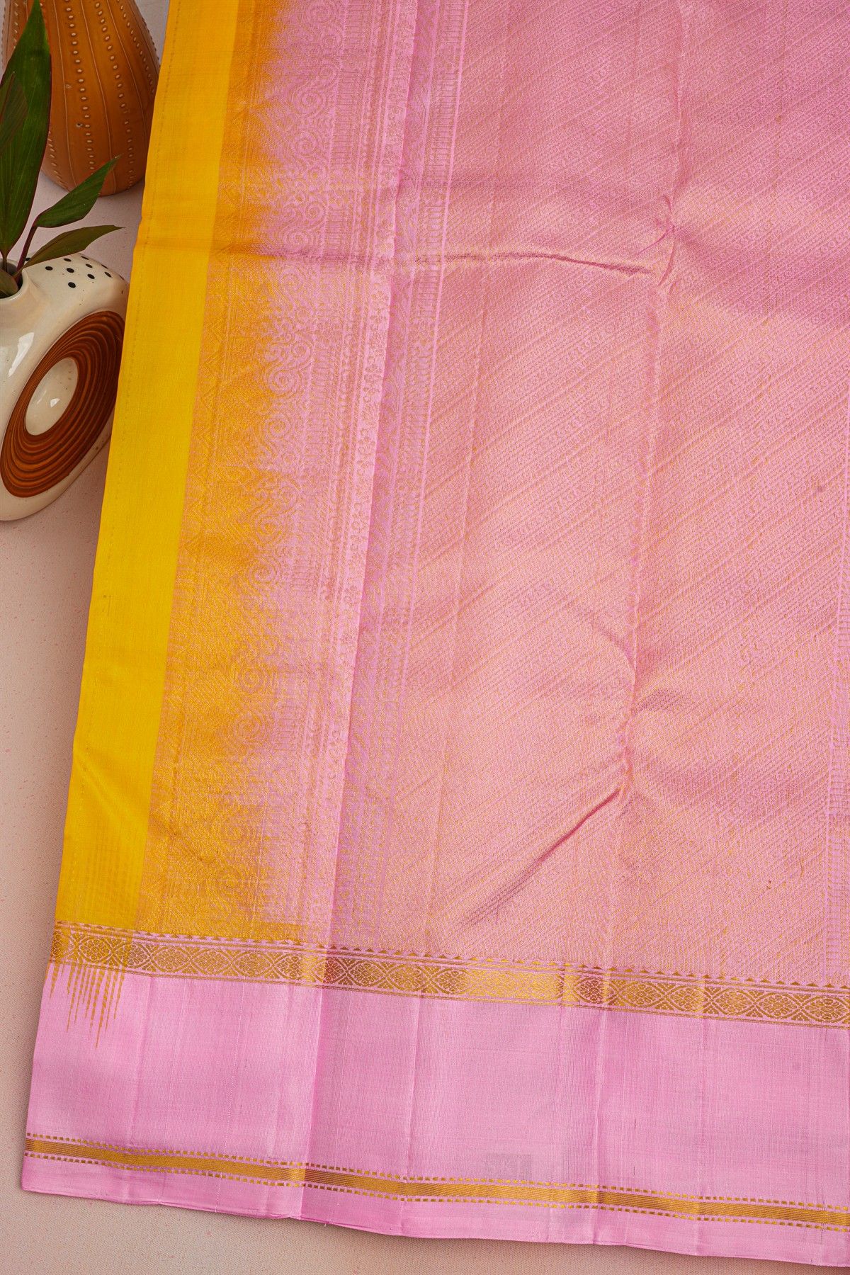 Coimbatore Soft Silk Yellow Saree