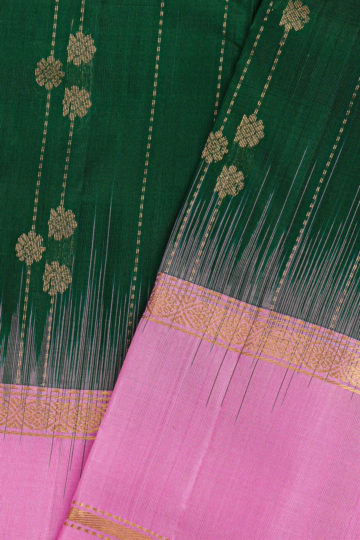 Coimbatore Soft Silk Bottle Green Saree