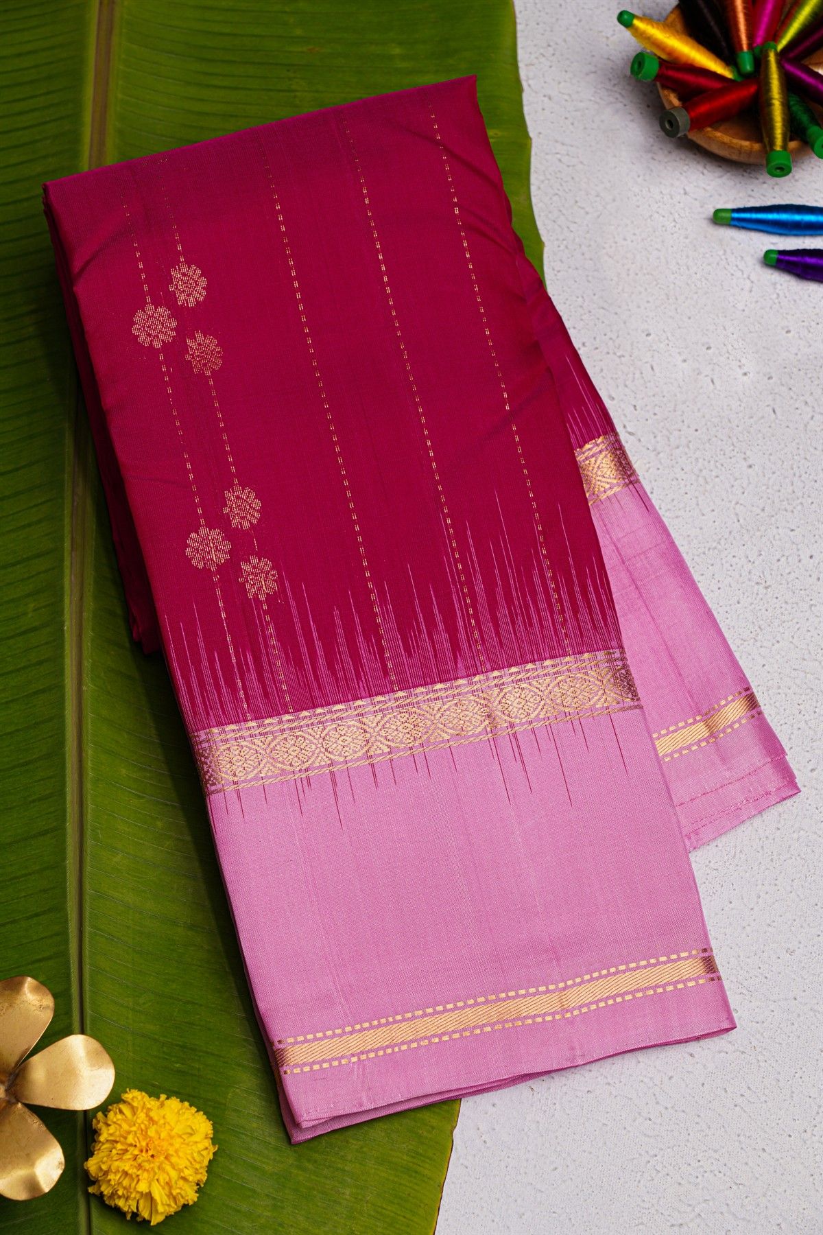 Coimbatore Soft Silk Magenta Saree