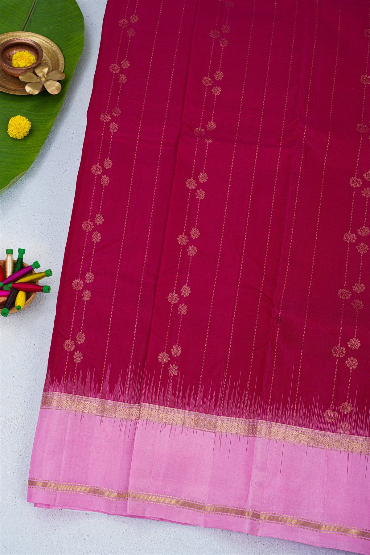 Coimbatore Soft Silk Magenta Saree