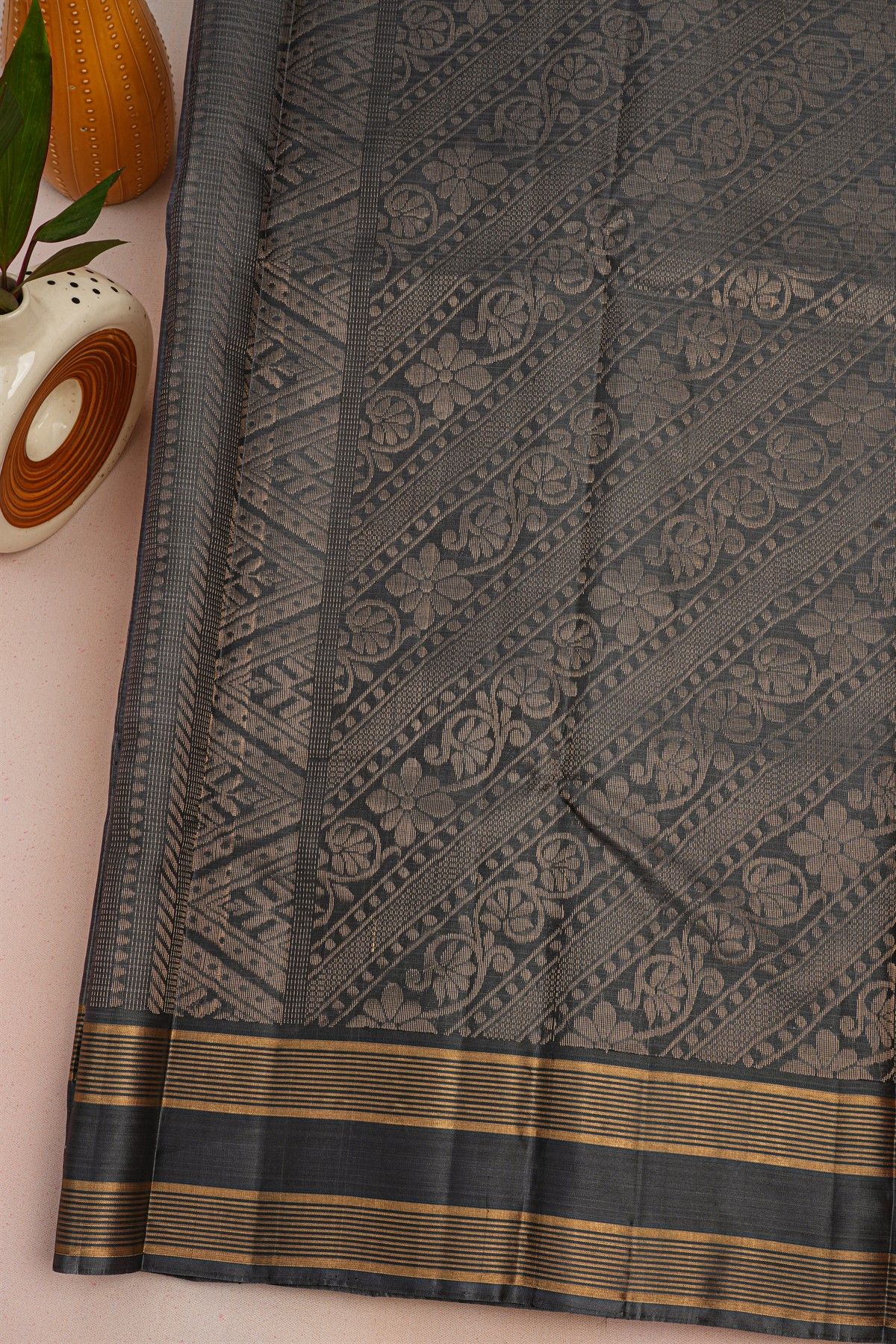 Coimbatore Soft Silk Grey Saree